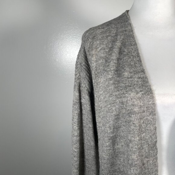 Dorothy Perkins Gray Tan V Neck Open Front Long Sleeve Cardigan Sweater S - Picture 4 of 14